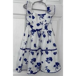 Blueberi Boulevard Girls 6 Sun Dress Blue White Floral Size NWT Cottagecore
